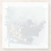 Dessous-de-verre En Verre Cerulean & Or (Dos)