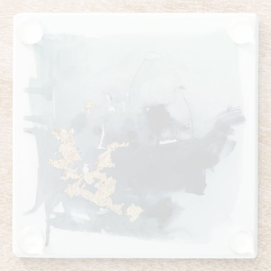 Dessous-de-verre En Verre Cerulean & Or (Dos)