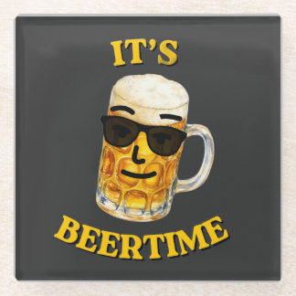 Dessous-de-verre En Verre C'est l'heure de la bière T-Shirt Cool Beer