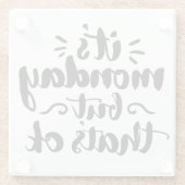 Dessous-de-verre En Verre C'est lundi mais il est correct (Dos)