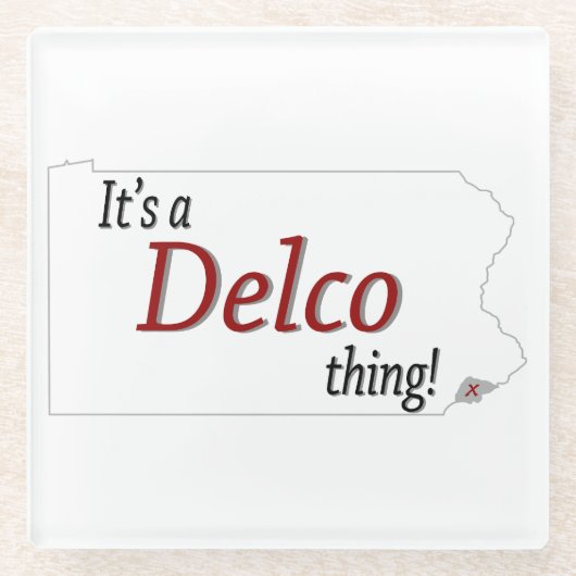 Dessous-de-verre En Verre C'est un truc Delco (R) (Devant)