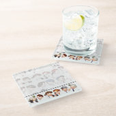 Dessous-de-verre En Verre Chaîne de Gossip 4 (Incliné)