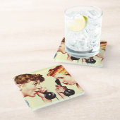 Dessous-de-verre En Verre Chaîne de ragots (Incliné)