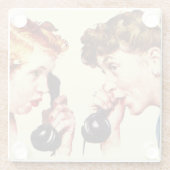 Dessous-de-verre En Verre Chaîne de ragots (Dos)