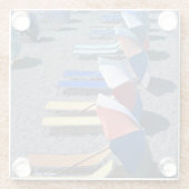 Dessous-de-verre En Verre Chaises vides sur la plage (Dos)