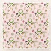 Dessous-de-verre En Verre Chaleur et douillet hiver (Devant)