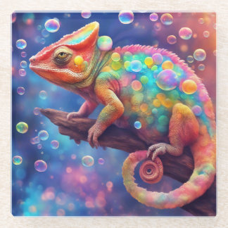 Dessous-de-verre En Verre Chameleon 2 bulles