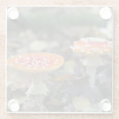 Dessous-de-verre En Verre Champignons rouges (Dos)