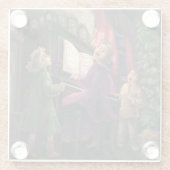 Dessous-de-verre En Verre Chant de Noël sur la peinture (Dos)