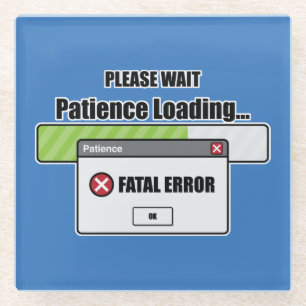 Dessous-de-verre En Verre Chargement de la patience
