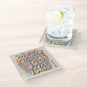 Dessous-de-verre En Verre "Charme de fusion" (Incliné)