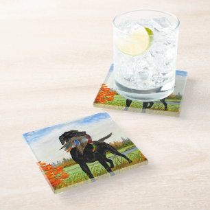 Dessous-de-verre En Verre Chasse au chien