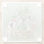 Dessous-de-verre En Verre Chasse aux chiens (Dos)