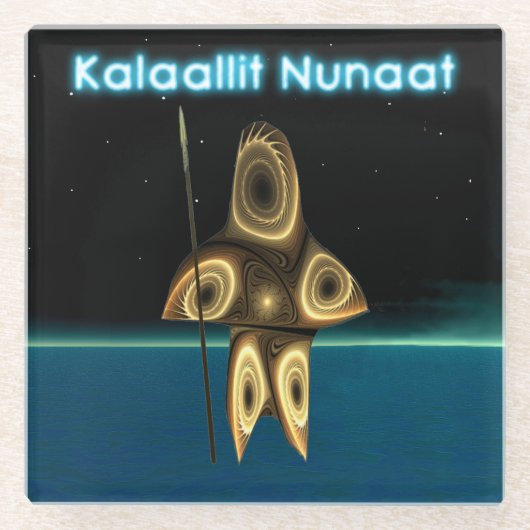 Dessous-de-verre En Verre Chasseur inuit fragile - Groenland (Devant)