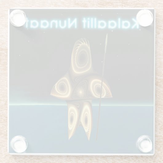 Dessous-de-verre En Verre Chasseur inuit fragile - Groenland (Dos)