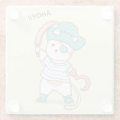 Dessous-de-verre En Verre Chat de Cute (Dos)