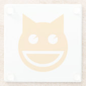 Dessous-de-verre En Verre Chat Emoji souriant (Dos)