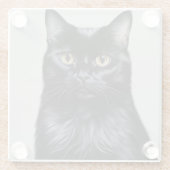 Dessous-de-verre En Verre Chat noir (Dos)