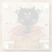 Dessous-de-verre En Verre Chat surprise Kitty de Bihrle (Dos)