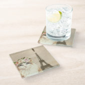 Dessous-de-verre En Verre Chat & Tour Eiffel (Incliné)