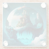 Dessous-de-verre En Verre Château Dans Crystal Ball (Dos)