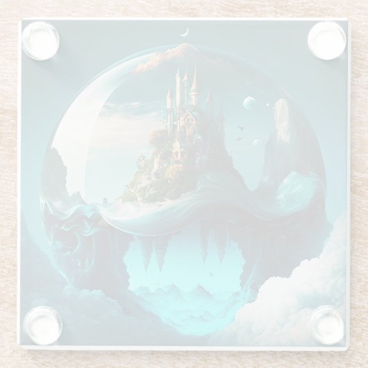 Dessous-de-verre En Verre Château Dans Crystal Ball (Dos)