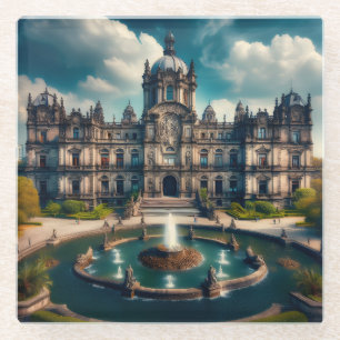 Dessous-de-verre En Verre Château de Chapultepec Mexique Vintage voyage