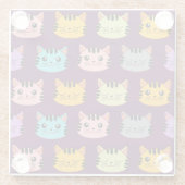 Dessous-de-verre En Verre Chats mignons (Dos)