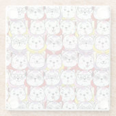 Dessous-de-verre En Verre Chats mignons (Dos)