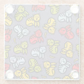 Dessous-de-verre En Verre Chats plus bananes (Dos)