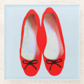 Dessous-de-verre En Verre Chaussures rouges (Devant)