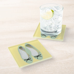 Dessous-de-verre En Verre Chaussures vertes