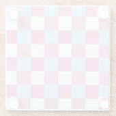 Dessous-de-verre En Verre Checkerboard Pattern (Dos)