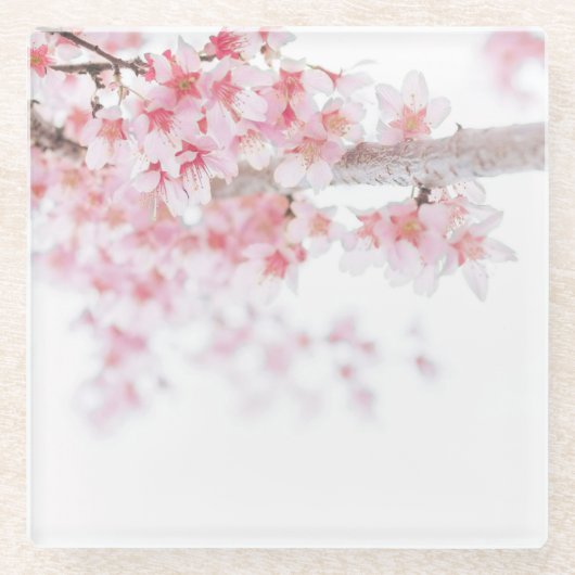 Dessous-de-verre en verre: CHERRY BLOSSOM (Devant)