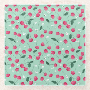 Dessous-de-verre En Verre Cherry Blossom : Design festif d'été