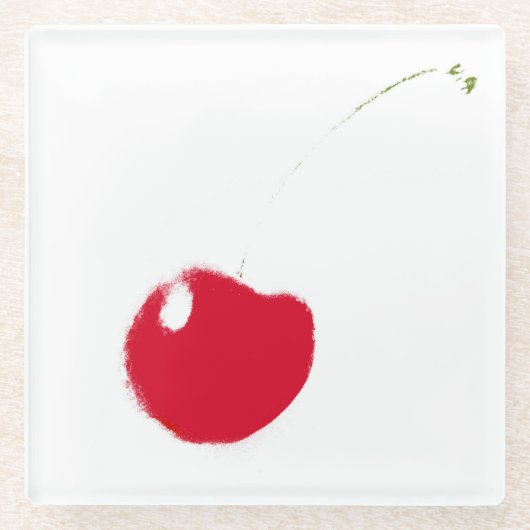 Dessous-de-verre En Verre Cherry Pop (Devant)
