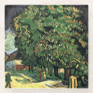 Dessous-de-verre En Verre Chestnut Trees in Blossom - Gogh