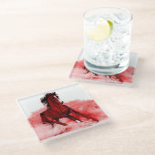 Dessous-de-verre En Verre Cheval de course (Incliné)