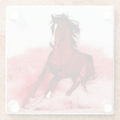 Dessous-de-verre En Verre Cheval de course (Dos)