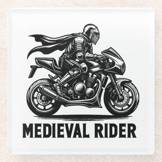 Dessous-de-verre En Verre chevalier médiéval (Devant)