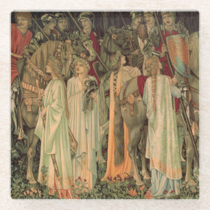 Dessous-de-verre En Verre Chevaliers médiévaux de la Table Ronde