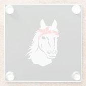 Dessous-de-verre En Verre Chevaux (Dos)