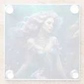 Dessous-de-verre En Verre Cheveux mauve de sirène (Dos)