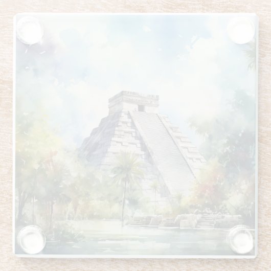 Dessous-de-verre En Verre Chichen Itza (Dos)