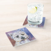 Dessous-de-verre En Verre Chien (Incliné)