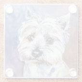 Dessous-de-verre En Verre Chien (Dos)
