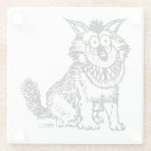 Dessous-de-verre En Verre Chien fou (Dos)