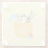 Dessous-de-verre En Verre Chiens d'ananas Pina Colada (Dos)