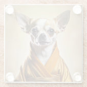 Dessous-de-verre En Verre Chihuahua bouddhiste (Dos)