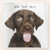 Dessous-de-verre En Verre Chocolat blanc (Devant)